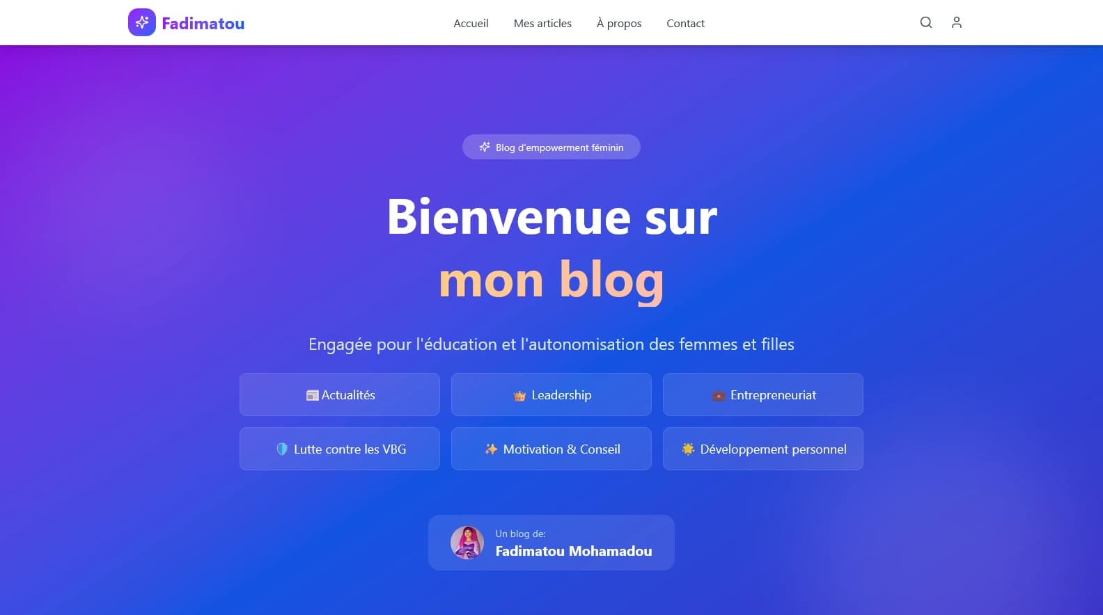 Blog Fadimatou